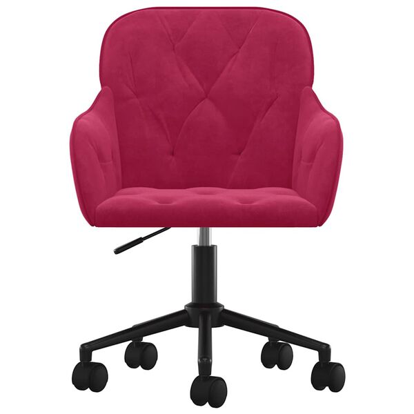 vidaXL drejelige spisebordsstole 2 stk. fl&oslash;jl vinr&oslash;d