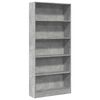 vidaXL bogreol 80x24x176 cm konstrueret tr&aelig; betongr&aring;