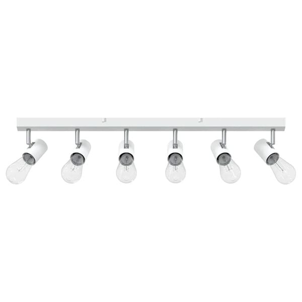 vidaXL Loftsspot med spotlights Hvid 73 x 6,5 x 11,5 cm Metal