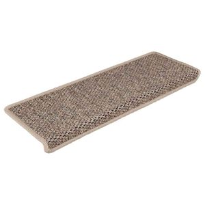 vidaXL selvkl&aelig;bende trappem&aring;tter 15 stk. 65x21x4 cm sisal-look beige