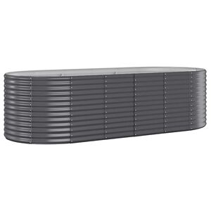 vidaXL plantekasse 249x100x68 cm galvaniseret st&aring;l antracitgr&aring;