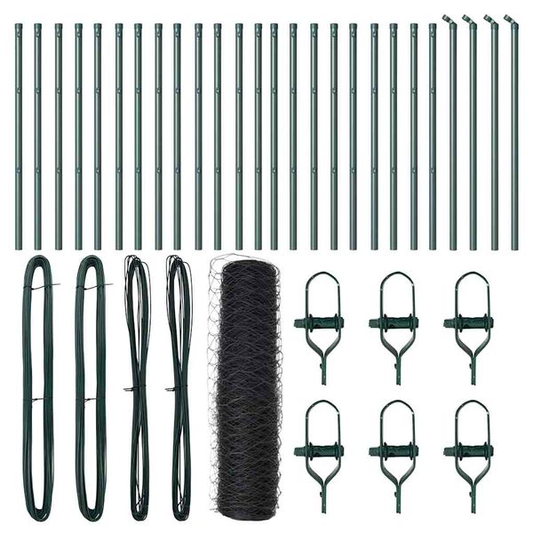 vidaXL Hegnsp&aelig;l Gr&aring; 50 x 0,6 m (50 mm net) St&aring;l og PVC