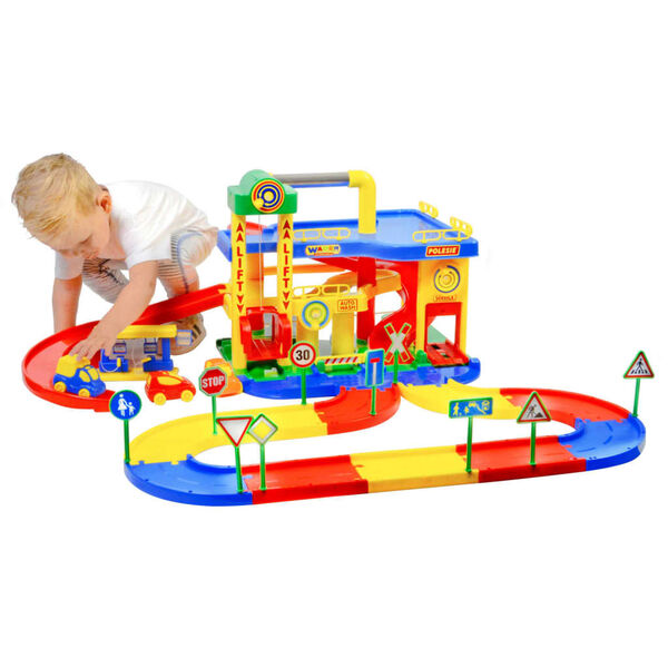 Polesie Wader parkeringsgarage i 3 etager 8 dele 100x90x38 cm PP