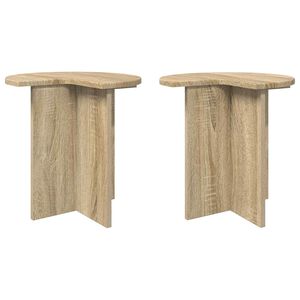 vidaXL Sidebord 2 stk. Sonoma-eg &Oslash; 39 x 38 cm Konstrueret tr&aelig;