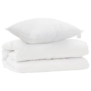 vidaXL Dynebetr&aelig;k S&aelig;t med pude 2 pcs Hvid Mikrofiber