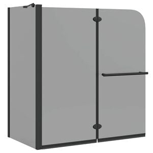 vidaXL Bi-folding brusekabine M&oslash;rk gennemsigtig 120 x 67 x 129 cm