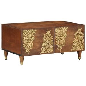 vidaXL Sofabord Honningbrun 80 x 50 x 40 cm Massivt mangotr&aelig;