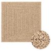 vidaXL gulvt&aelig;ppe ZIZUR 120x120 cm jute-look indend&oslash;rs og udend&oslash;rs