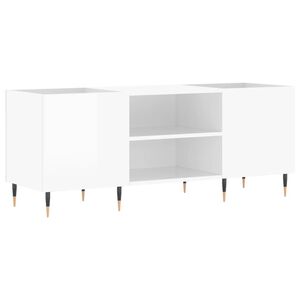 vidaXL vinylskab 121x38x48 cm konstrueret tr&aelig; hvid h&oslash;jglans