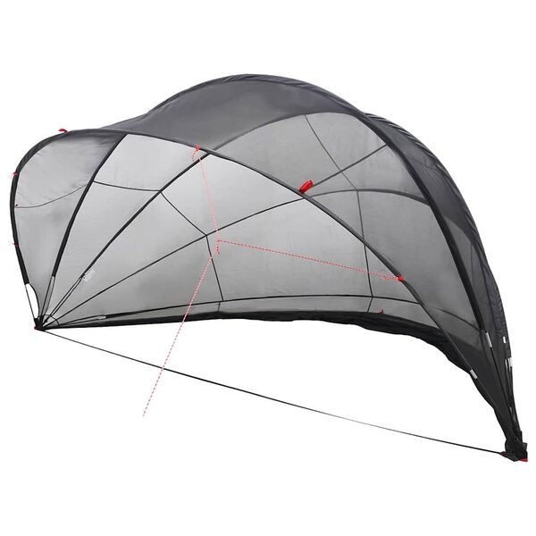 vidaXL Pool Dome Sort 546 x 516 x 250 cm