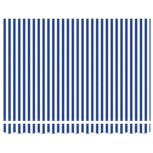 vidaXL Utr&aelig;kkelig Markise Bl&aring; og Hvid 300 x 250 cm Polyester og metal