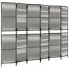 vidaXL rumdeler 6 paneler polyrattan gr&aring;