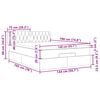 vidaXL Ottoman seng med madras & LEDs M&oslash;rkebrun 140x190 cm Stof