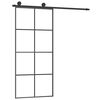 vidaXL skyded&oslash;r med hardwares&aelig;t 90x205 cm sikkerhedsglas aluminium