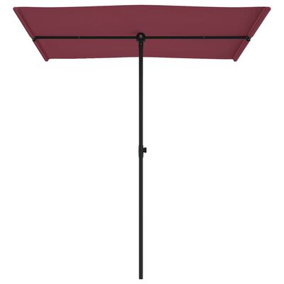 vidaXL parasol med aluminiumstang 180x110 cm bordeauxrød