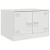 vidaXL sofabord 67x50x44 cm st&aring;l hvid