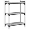 vidaXL bogreol 60x30x86 cm 3 hylder konstrueret tr&aelig; gr&aring; sonoma-eg