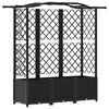 vidaXL H&aelig;vet Bed med Trellis og Tag Sort 163 x 40 x 138 cm PP