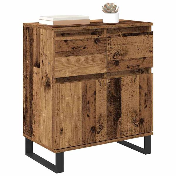 vidaXL Sideboard Gammelt tr&aelig; 60 x 35 x 70 cm Ingeni&oslash;rt tr&aelig; og jern