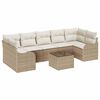 vidaXL Havesofa S&aelig;t 8 stk. 7-Antal s&aelig;der Beige polyrattan