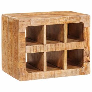 vidaXL Vinfad med opbevaring Brun 44 x 30 x 35 cm Massivt mangotr&aelig;