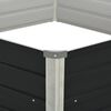 vidaXL h&aelig;vet plantekasse 129x129x45 cm galvaniseret st&aring;l antracitgr&aring;