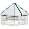 vidaXL 6 Panelers hundelegeplads 122 x 106,5 x 82 cm Plastik Hvid