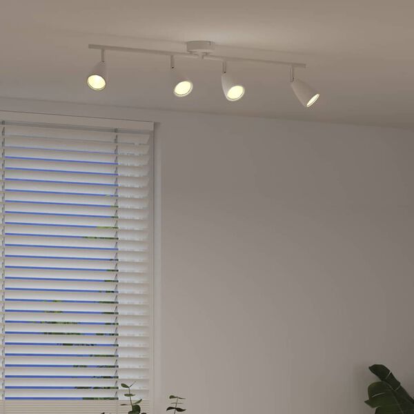 vidaXL Loftsspot med spotlights Hvid 25.5 x 8 x 16 cm Metal