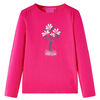vidaXL Lang&aelig;rmet T-shirt til b&oslash;rn str. 104 pink