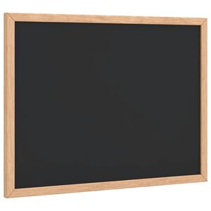 vidaXL kridttavle med ramme af massivt fyrretr&aelig; 40x30 cm sort