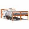 vidaXL sengeramme med sengegavl 140x190 cm massivt fyrretr&aelig; gyldenbrun