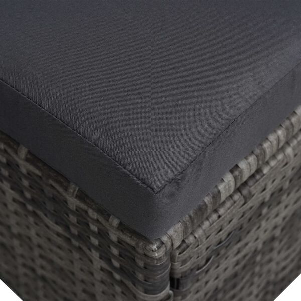 vidaXL havelounges&aelig;t 9 dele med baldakin polyrattan antracitgr&aring;