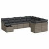 vidaXL sofas&aelig;t til haven 10 dele med hynder polyrattan gr&aring;