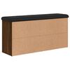 vidaXL skobænk 102x32x50 cm konstrueret træ brun egetræsfarve