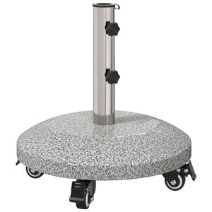 vidaXL Granitsk&aelig;rm med hjul til 4-5 cm pole 27.2 kg Gr&aring;