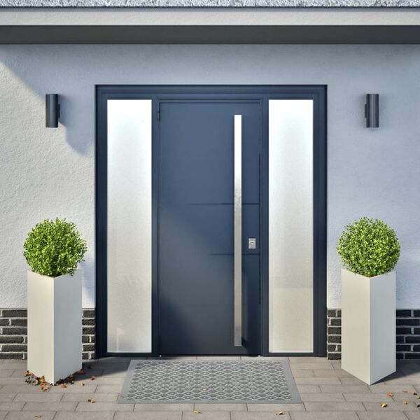 vidaXL plantekrukker 2 stk. 40x34,5x70 cm trekantet st&aring;l hvid