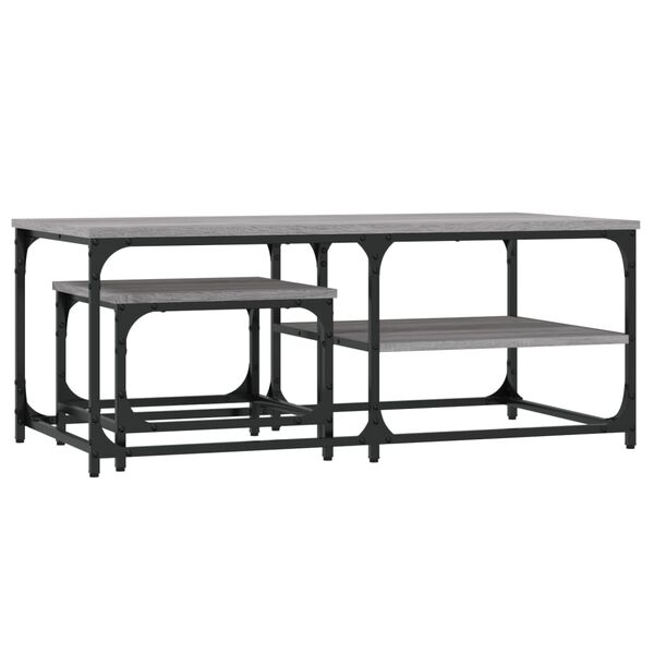 vidaXL indskudsborde 2 stk. konstrueret træ grå sonoma-eg