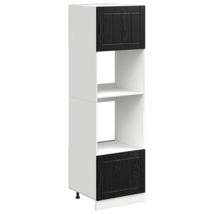 vidaXL K&oslash;kkenskab Sort eg 60 x 57 x 207 cm Konstrueret tr&aelig;