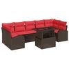 vidaXL Havesofa S&aelig;t 8 stk. Brun polyrattan