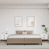vidaXL Sengestel med madras Cappuccino 200 x 200 cm Stof