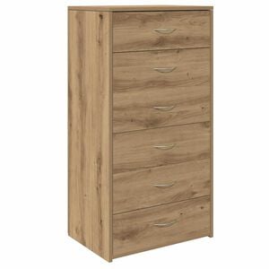 vidaXL sk&aelig;nk med 6 skuffer 50x34x96 cm konstrueret tr&aelig; artisan egetr&aelig;