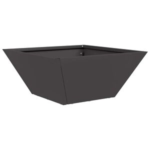 vidaXL Have Blomsterkrukke Sort 35 x 35 x 15 cm Koldvalset st&aring;l