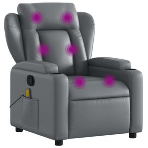vidaXL massagestol gr&aring; kunstl&aelig;der