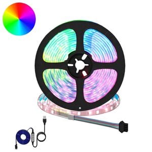 vidaXL LED Strip 2 pcs Sort og Gennemsigtig 4700 mm Kobber og plastik