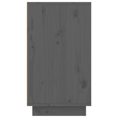 vidaXL skoreol 110x34x61 cm massivt fyrretræ grå