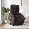 vidaXL l&oslash;ftestol med massage stof m&oslash;rkebrun