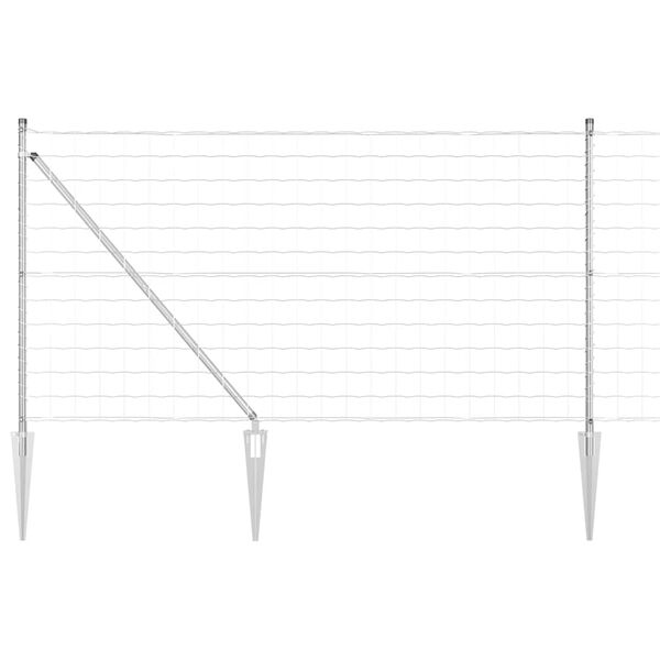 vidaXL Hegn med post S&oslash;lv 1 x 25 m St&aring;l