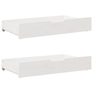 vidaXL sengeskuffer 2 stk. 95x55x17 cm massivt fyrretr&aelig; hvid