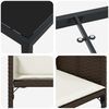 vidaXL Have Spisebordss&aelig;t med pude 5 pcs Brun polyrattan