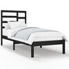 vidaXL sengeramme 100x200 cm massivt tr&aelig; sort